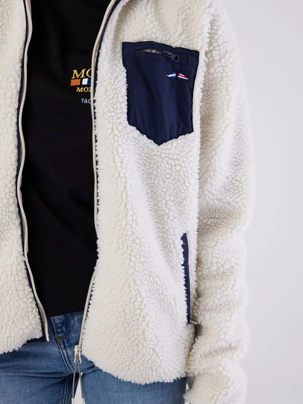 Sherpa Full Zip Fleece Fleece Cream