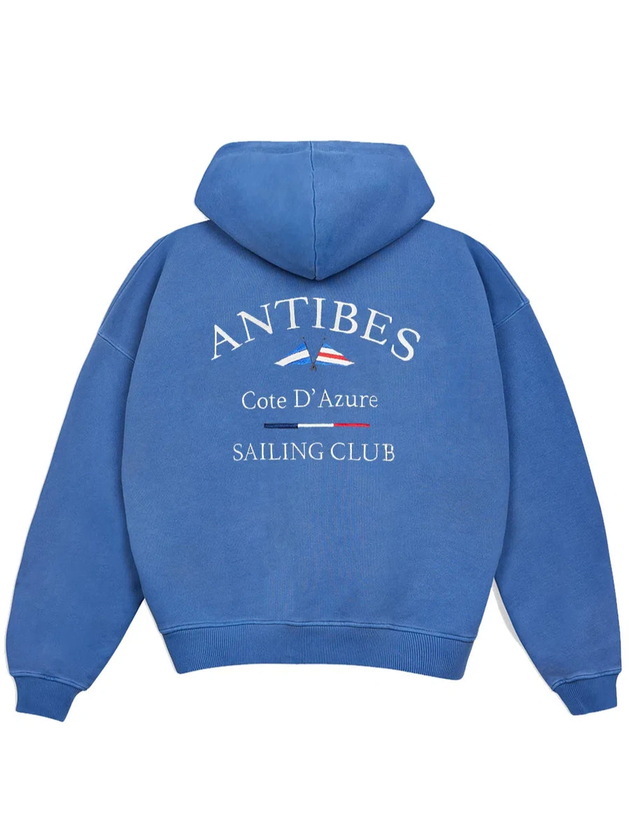 Antibes Heavyweight Hoodie Blue Stylish Comfortable